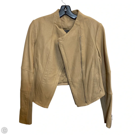 Jacket Leather By Vince In Tan, Size: S
