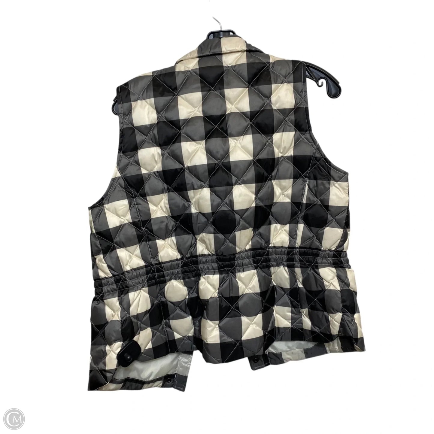 Vest Puffer & Quilted By Talbots In Black & Cream, Size: Mp