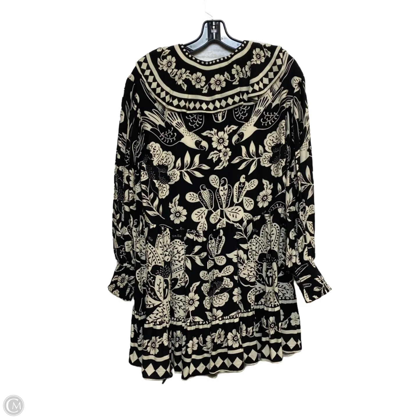 Dress Designer By Farm Rio In Black & Cream, Size: M