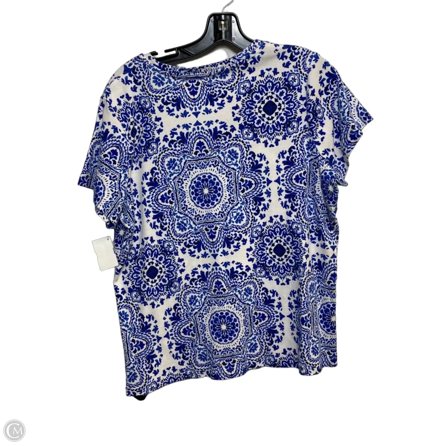 Top Short Sleeve Basic By St Johns Bay In Blue & White, Size: Xl