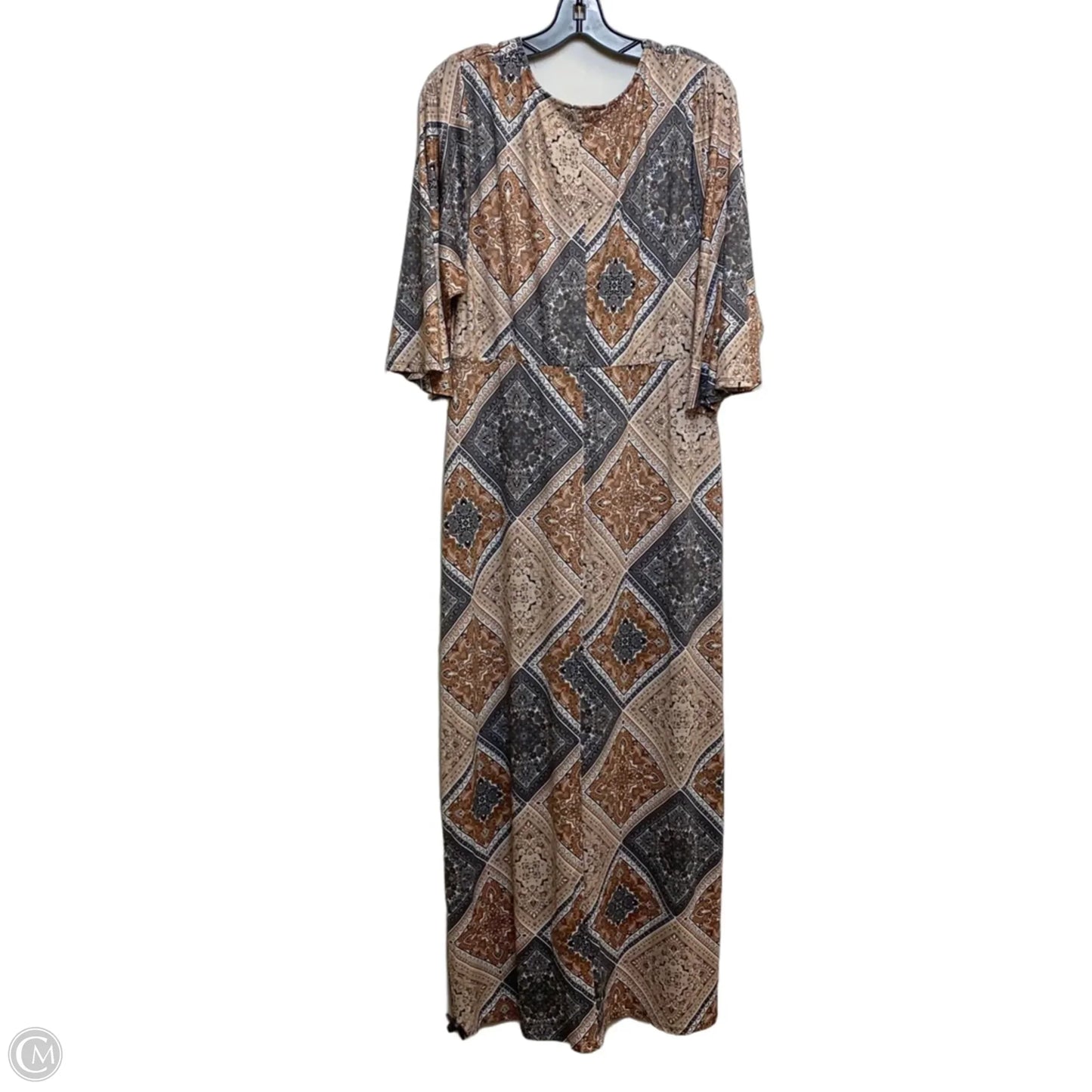 Dress Casual Maxi By Venus In Black & Brown, Size: L