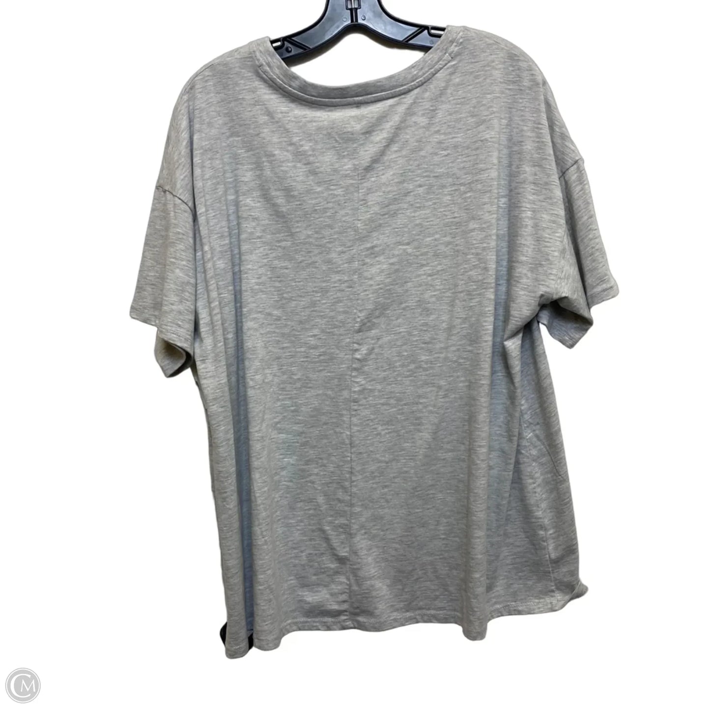 Top Short Sleeve Basic By Cato In Grey, Size: 1x