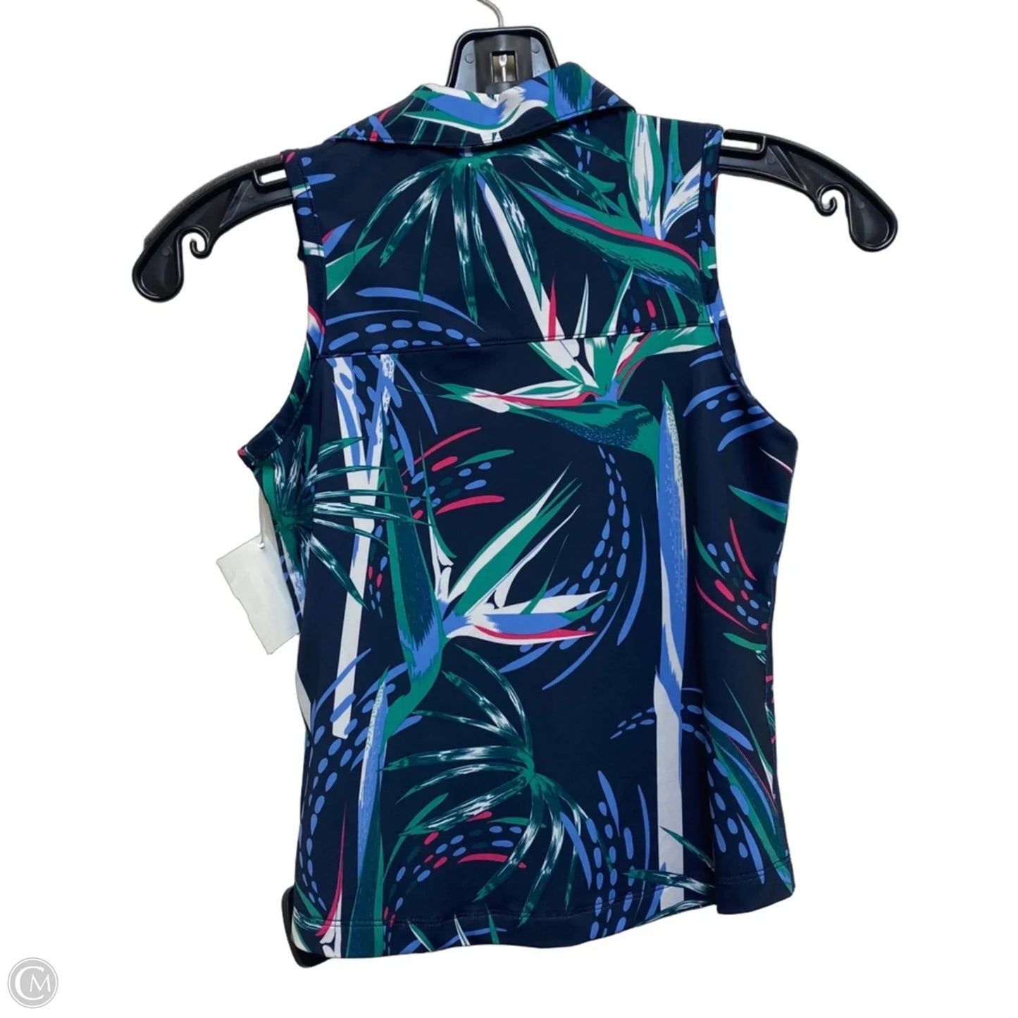 Athletic Tank Top By Puma In Blue & Green, Size: Xs