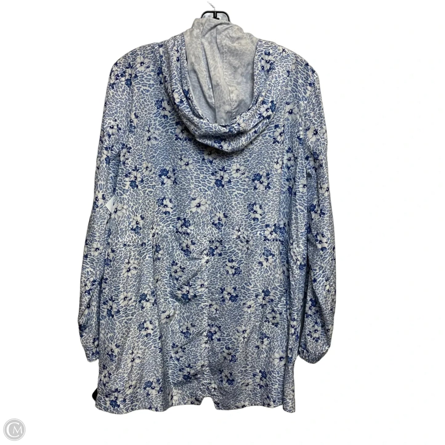 Jacket Windbreaker By Linda Anderson In Blue, Size: Xl