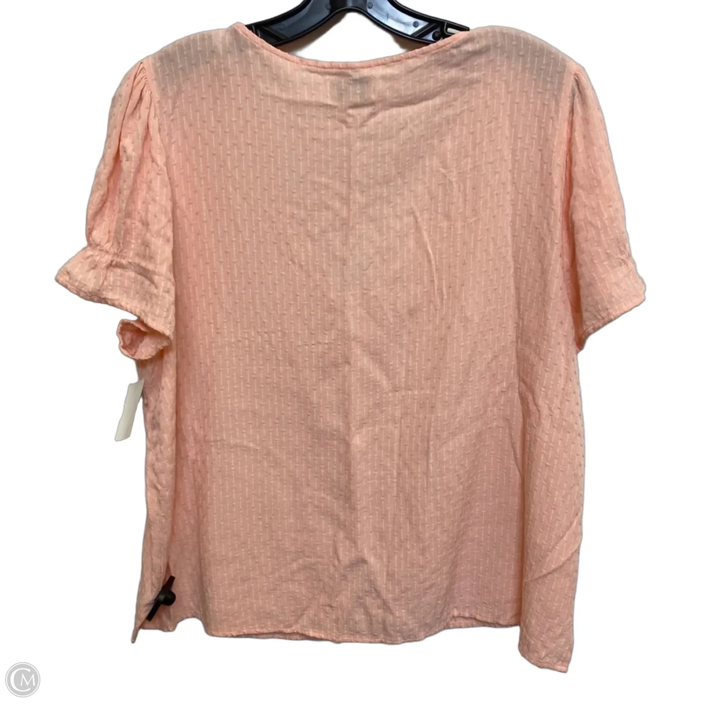 Top Short Sleeve By Wonderly In Peach, Size: Xlp