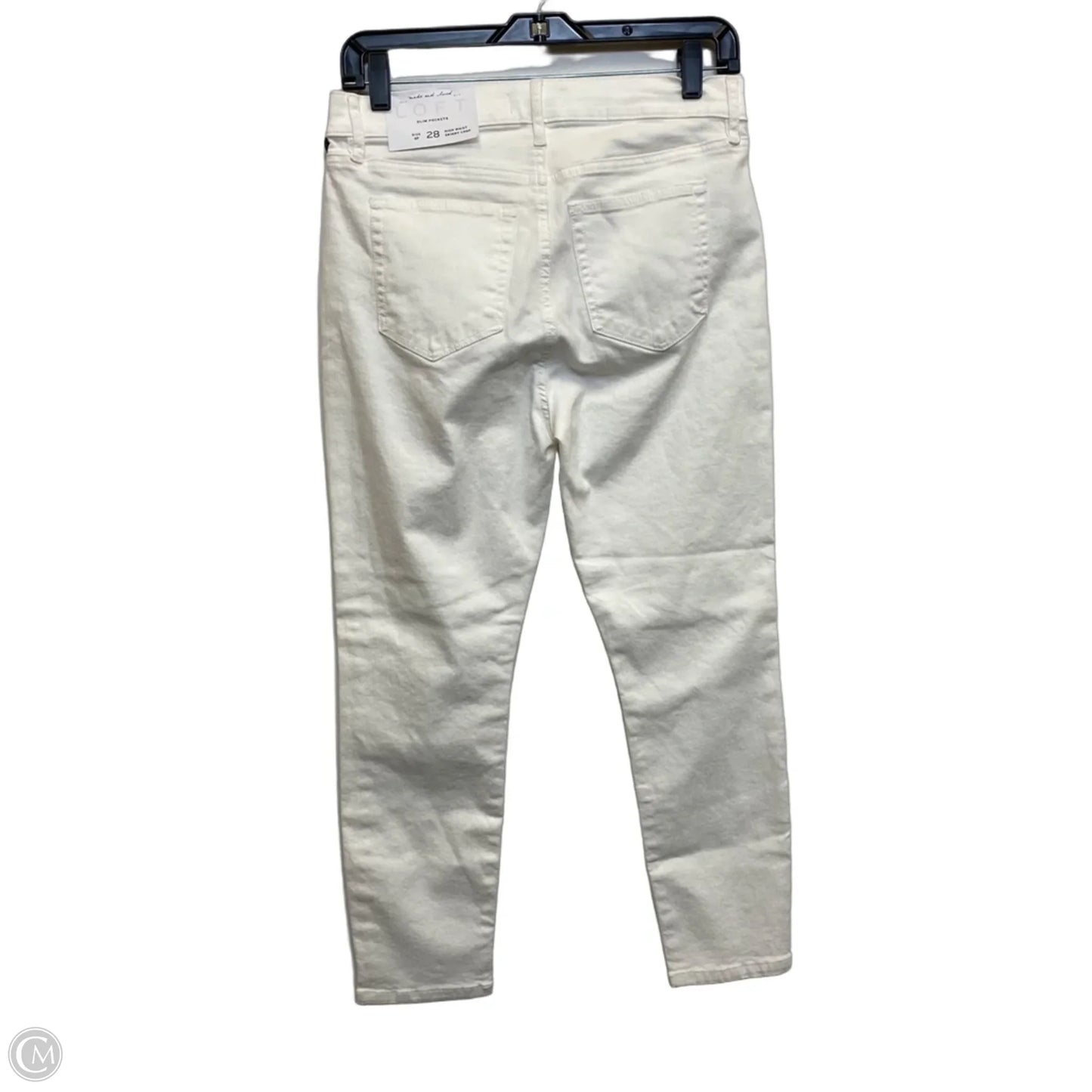 Jeans Skinny By Loft In White Denim, Size: 6p