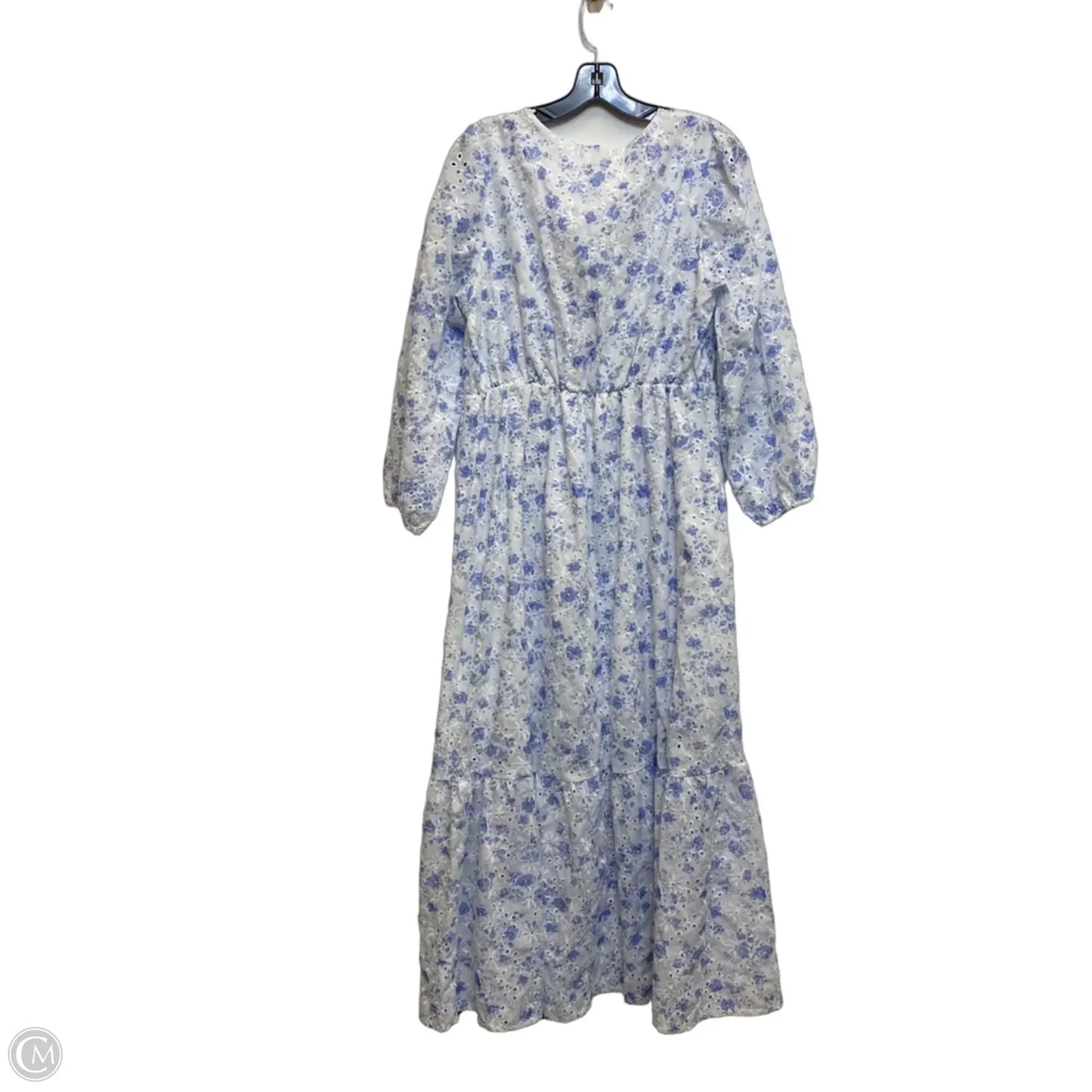 Dress Casual Maxi By Shein In Blue & White, Size: Xl