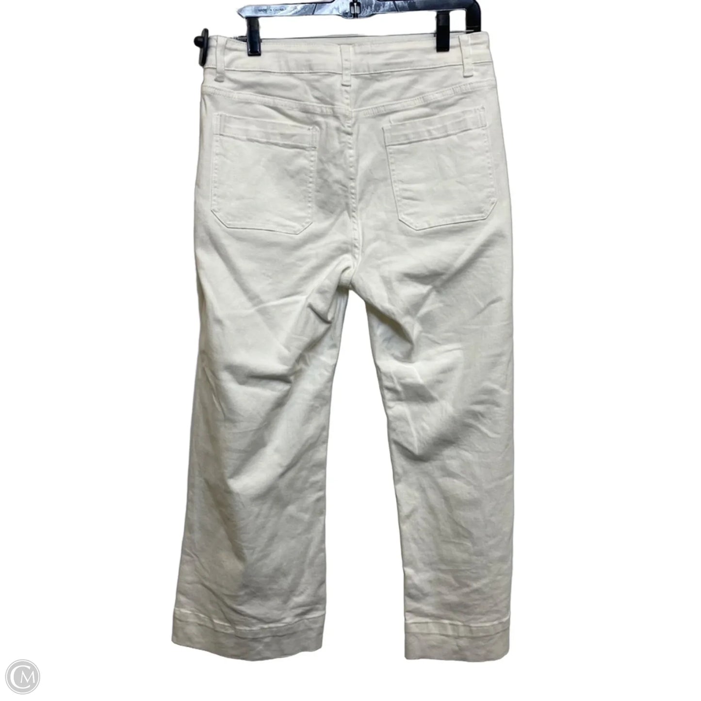 Pants Cropped By Clothes Mentor In White, Size: L