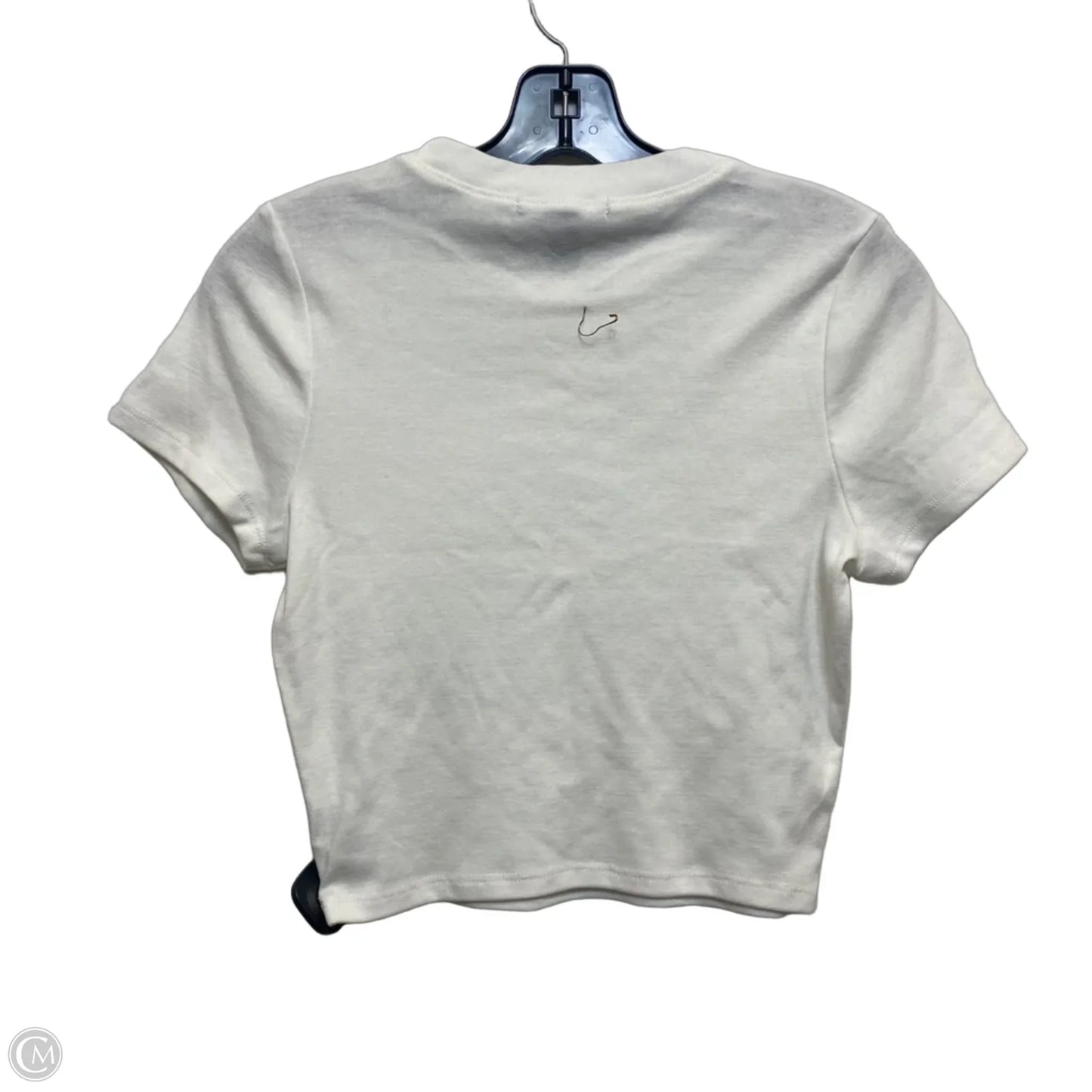 Top Short Sleeve By Forever 21 In White, Size: S