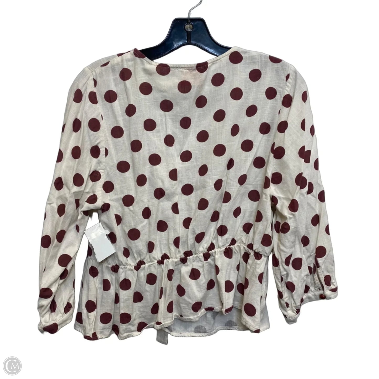 Top Sleeveless By Good Luck Gem In Brown & Cream, Size: S