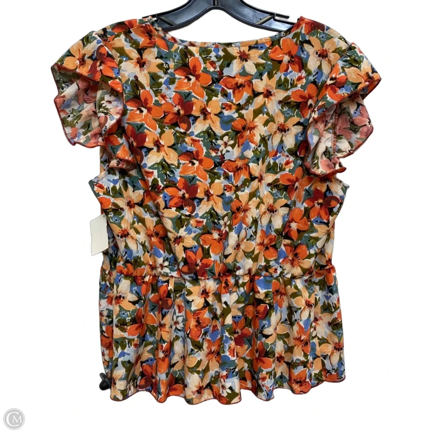 Top Sleeveless By Shein In Green & Orange, Size: L