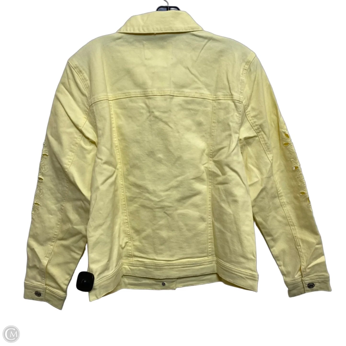 Jacket Denim By Christie Brinkley In Yellow Denim, Size: S