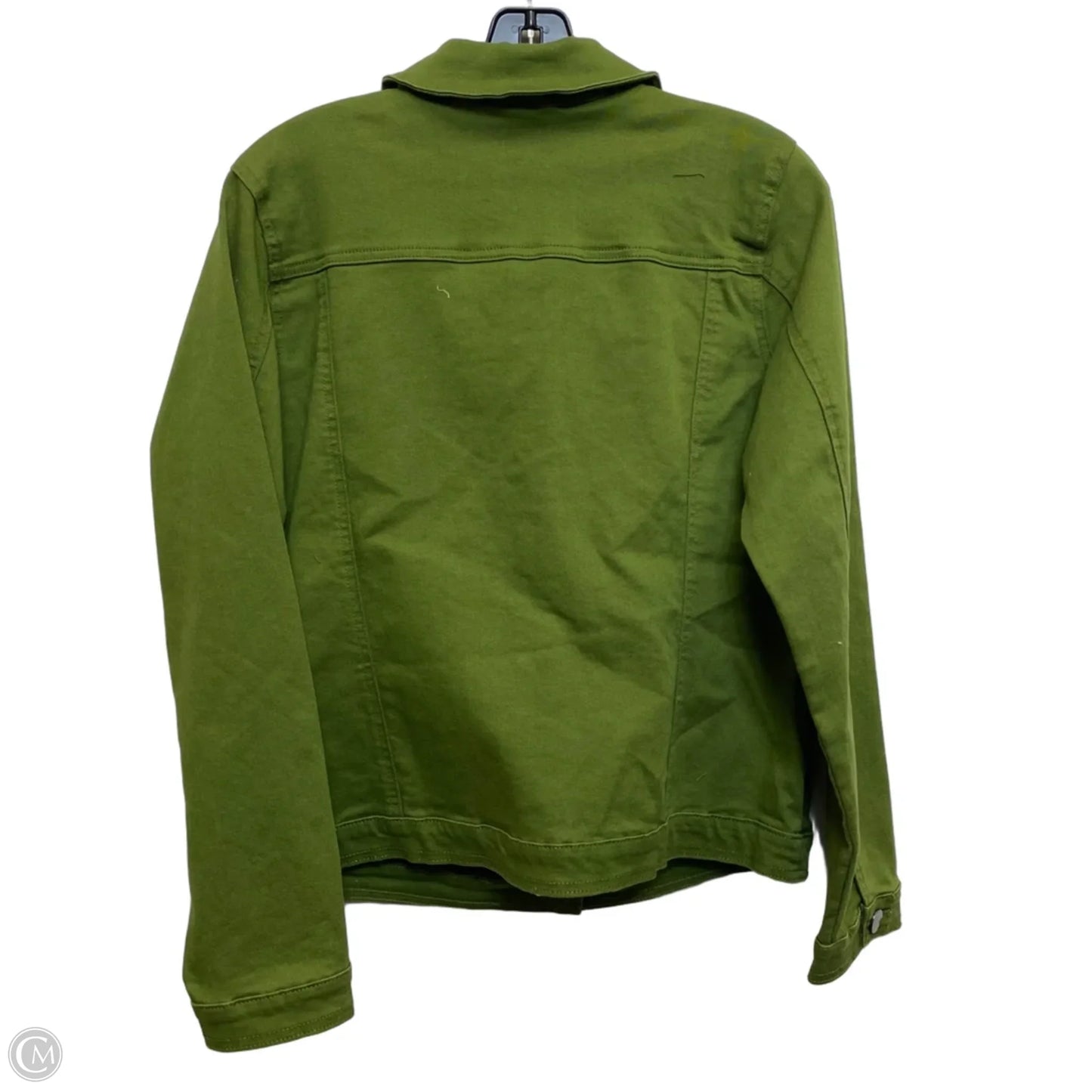 Jacket Denim By Dg2 In Green Denim, Size: M