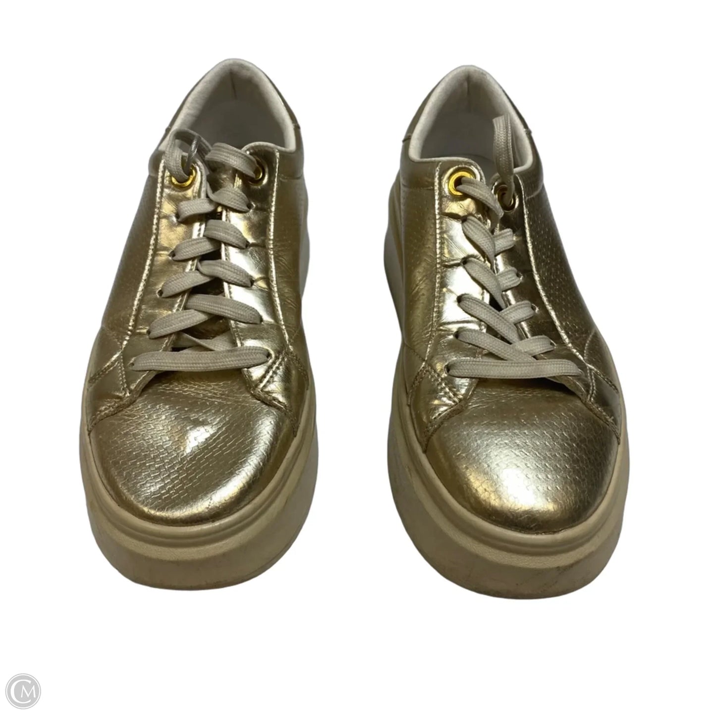 Shoes Sneakers Platform By Lucky Step In Gold, Size: 8
