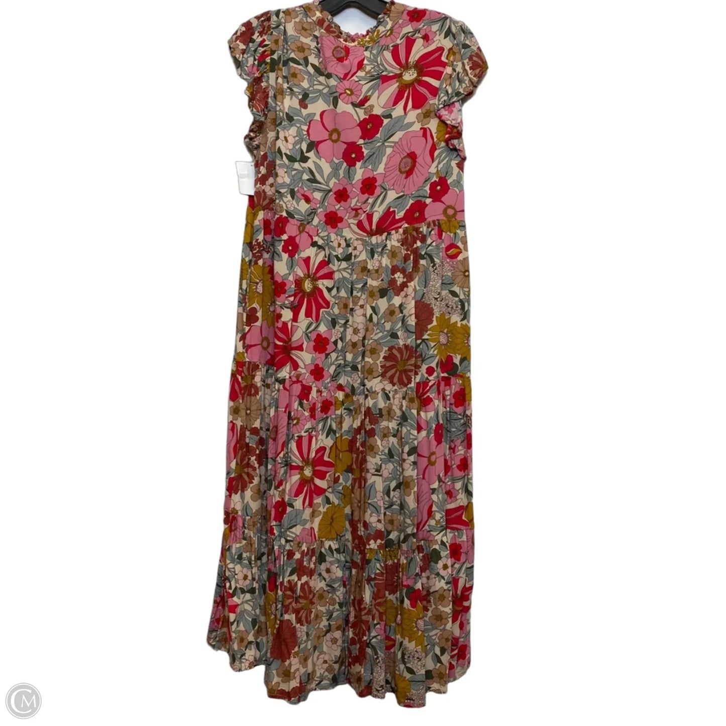 Dress Casual Maxi By Clothes Mentor In Pink & Red, Size: M