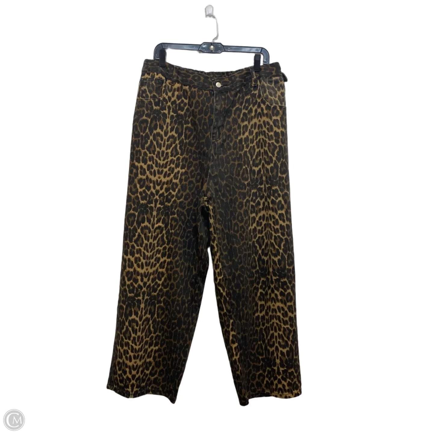 Jeans Straight By Dazy In Animal Print, Size: 2x