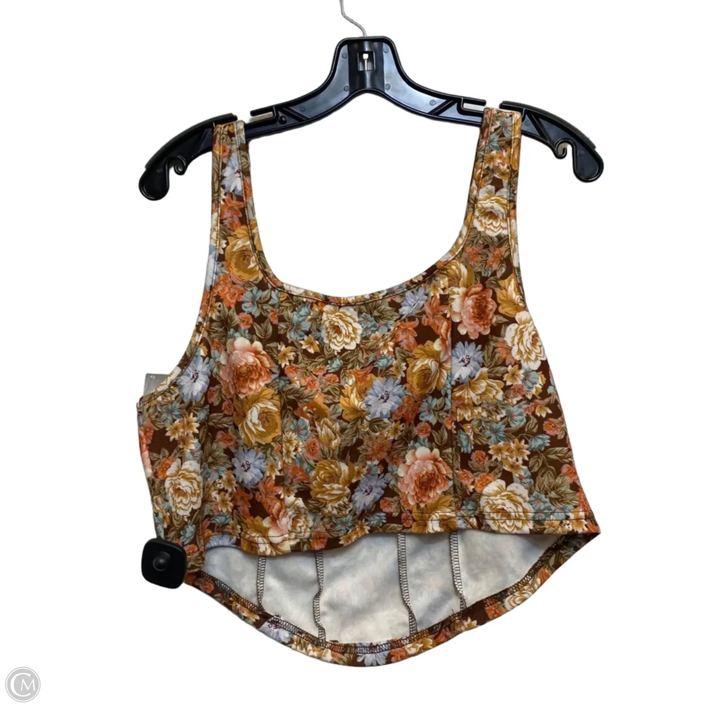 Top Sleeveless By Shein In Brown & Orange, Size: 3x