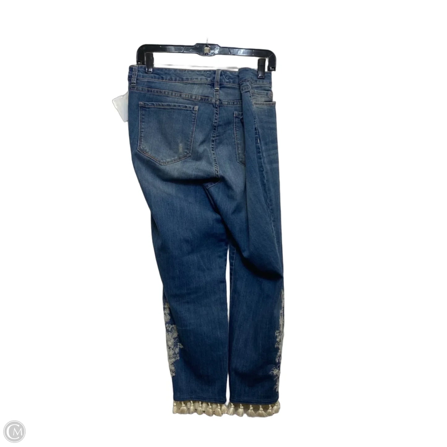 Jeans Cropped By Vintage America In Blue Denim, Size: 14