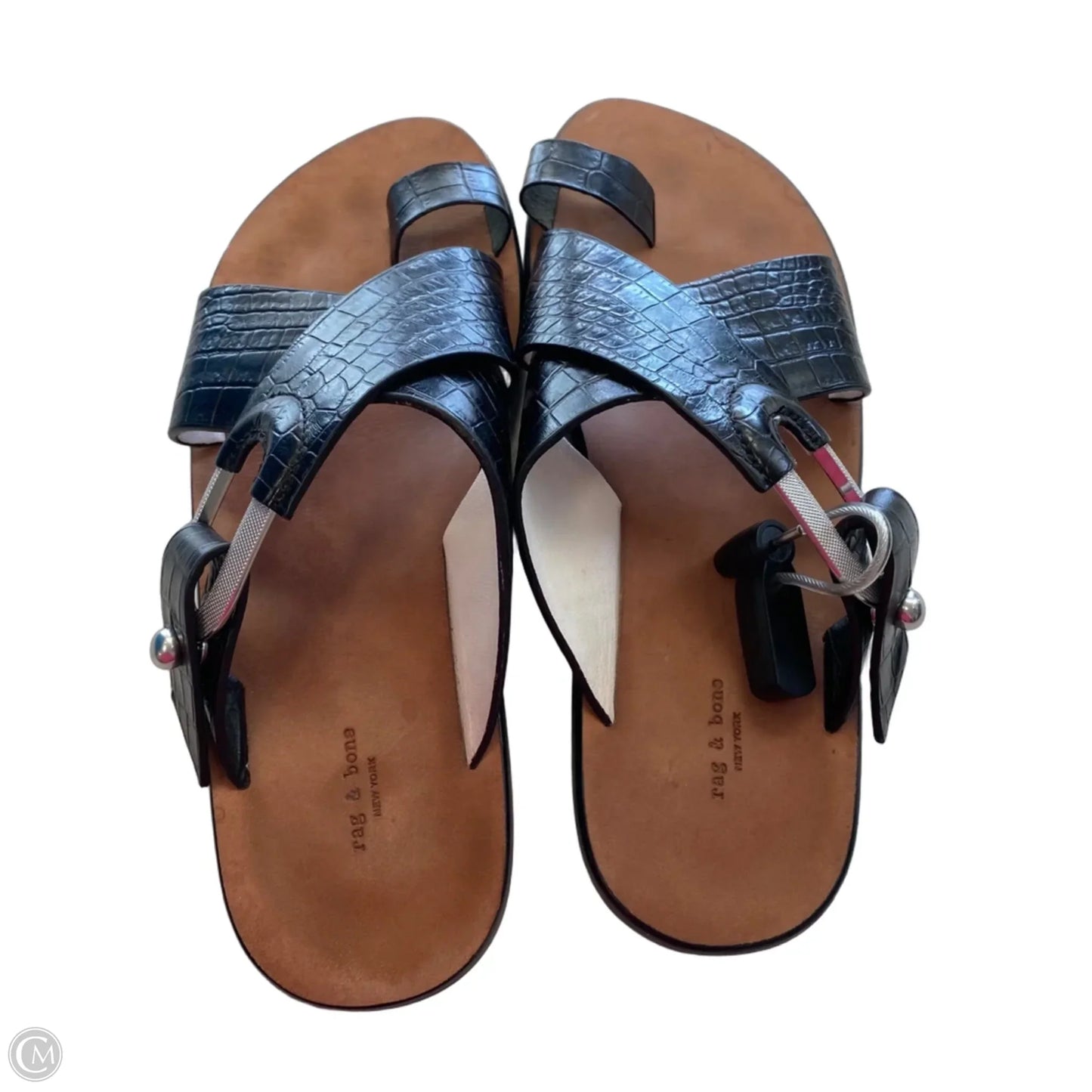 Sandals Designer By Rag And Bone In Black, Size: 8