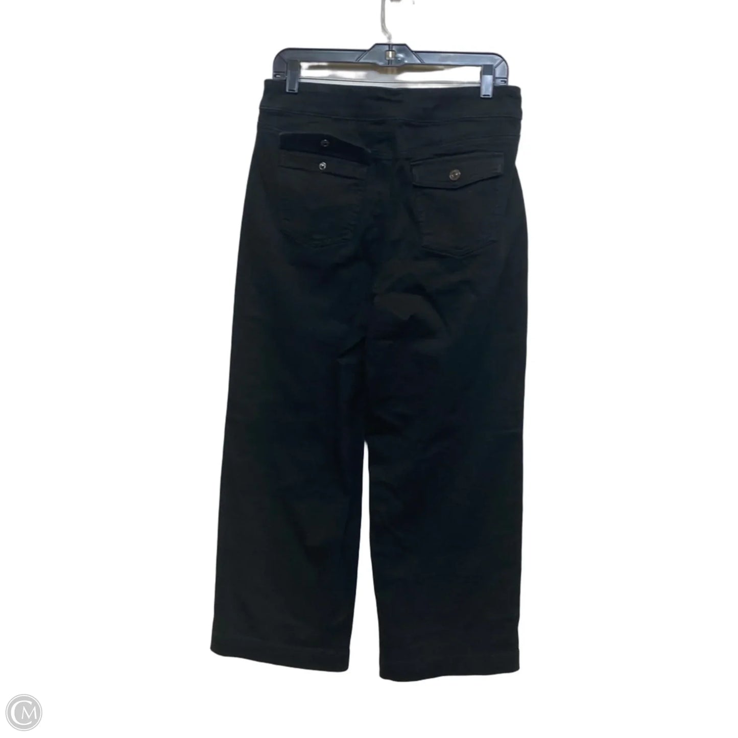 Jeans Wide Leg By Chicos In Black Denim, Size: 8