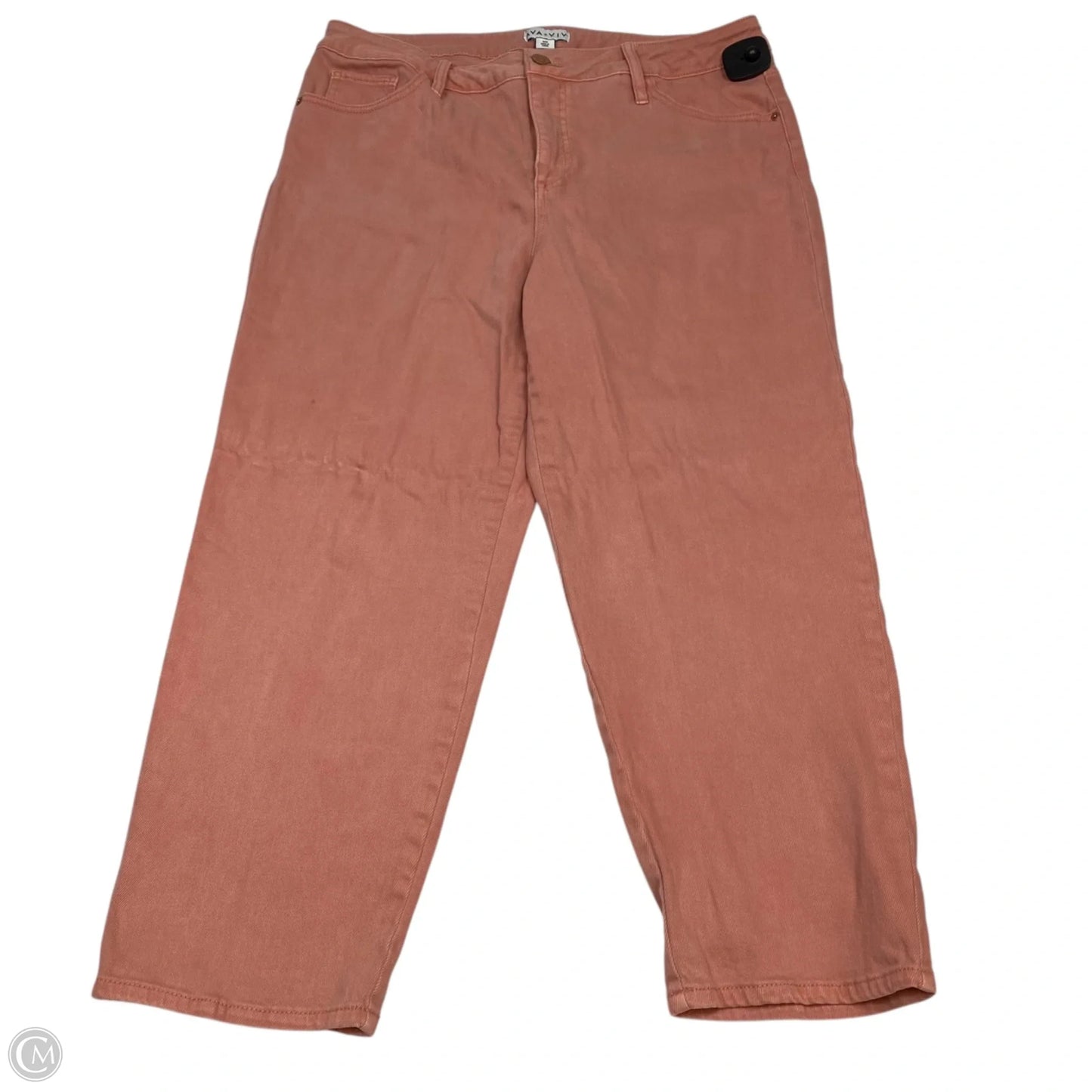Jeans Straight By Ava & Viv In Pink Denim, Size: 16