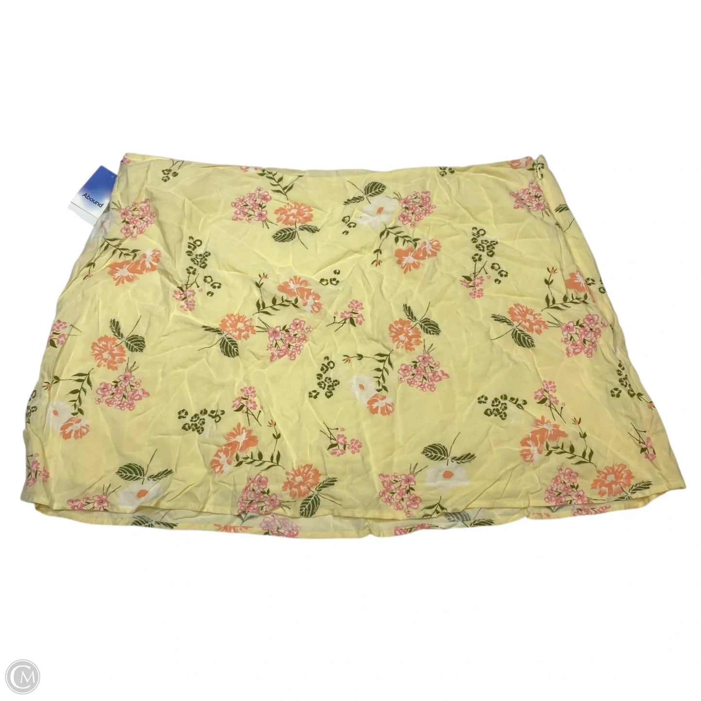 Skirt Mini & Short By Abound In Yellow, Size: 3x