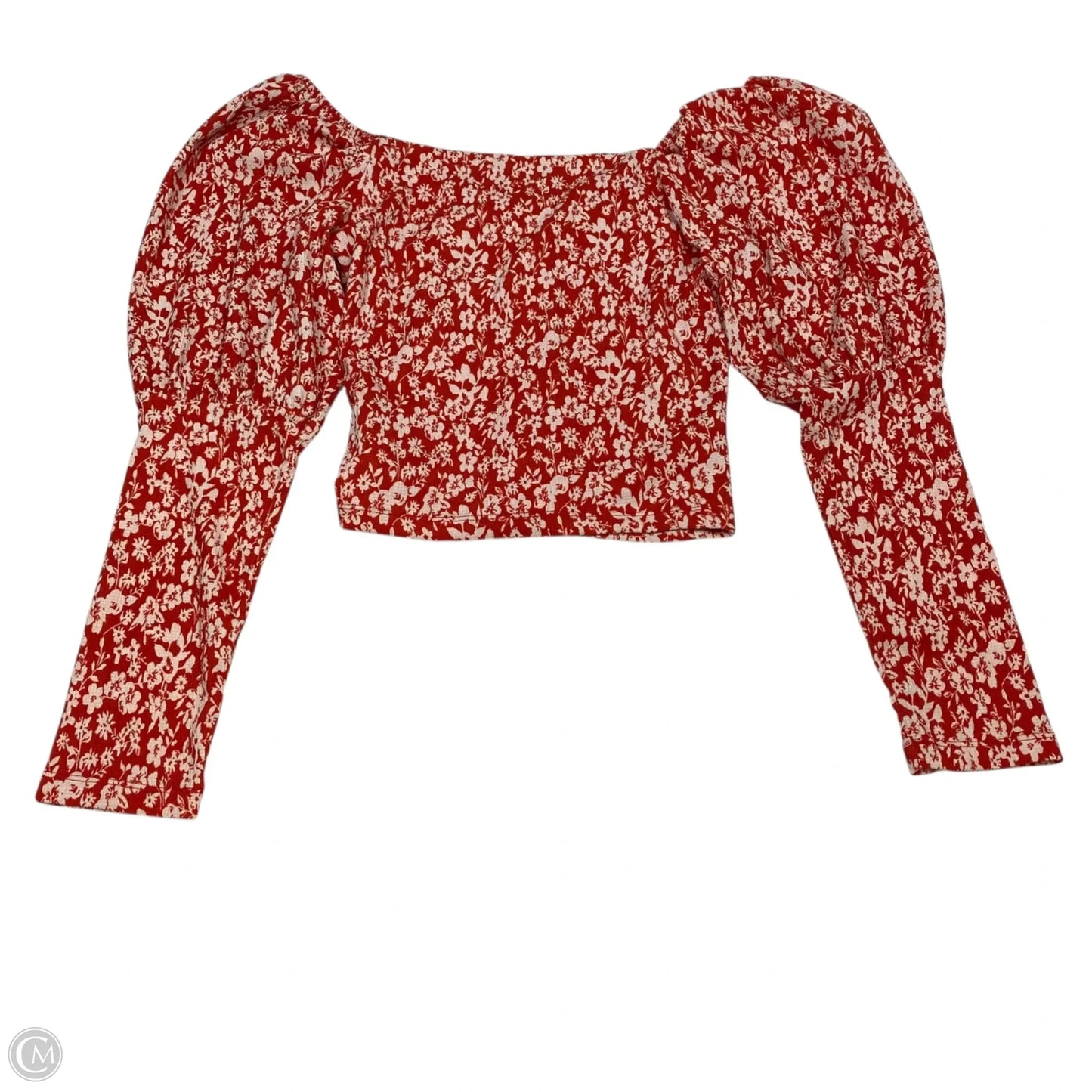 Top Long Sleeve By Anthropologie In Red, Size: L