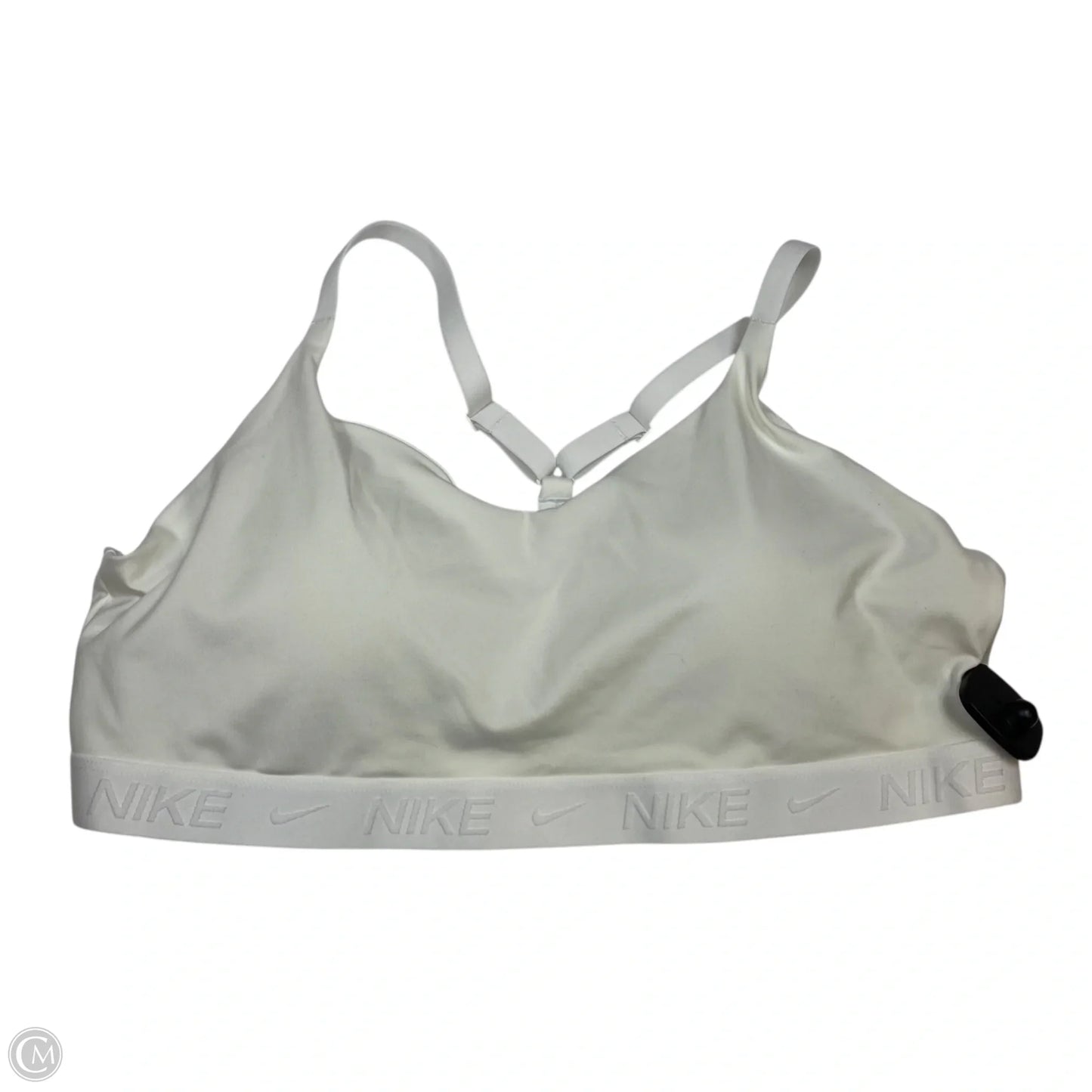 Athletic Bra By Nike Apparel In White, Size: 2x