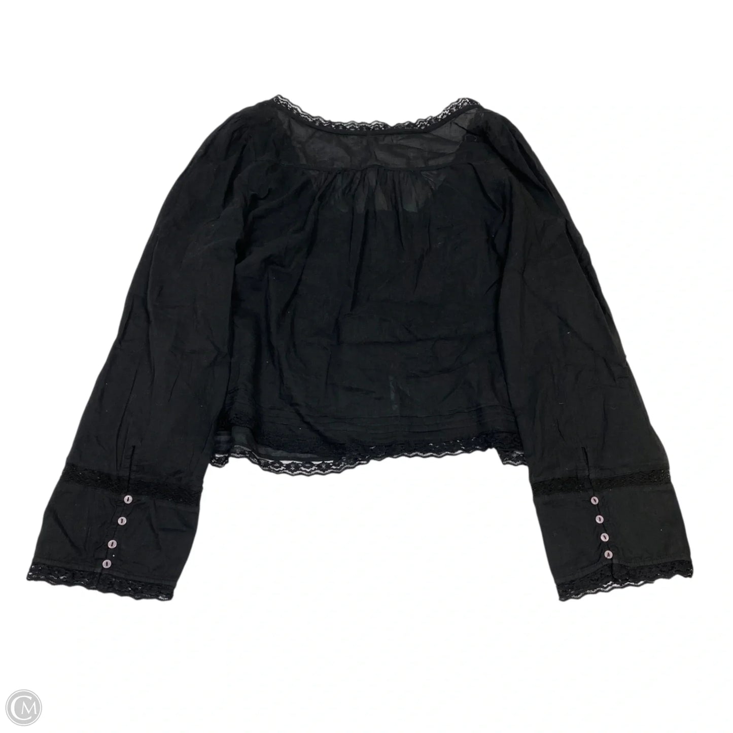 Top Long Sleeve By Free People In Black, Size: M