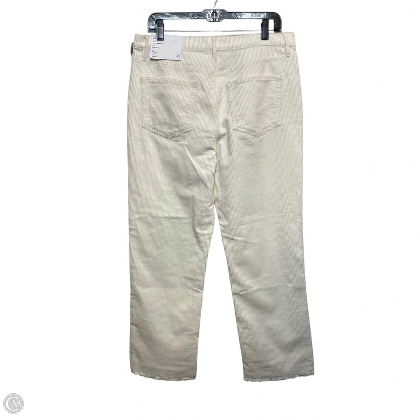 Pants Corduroy By Loft In Cream, Size: 12