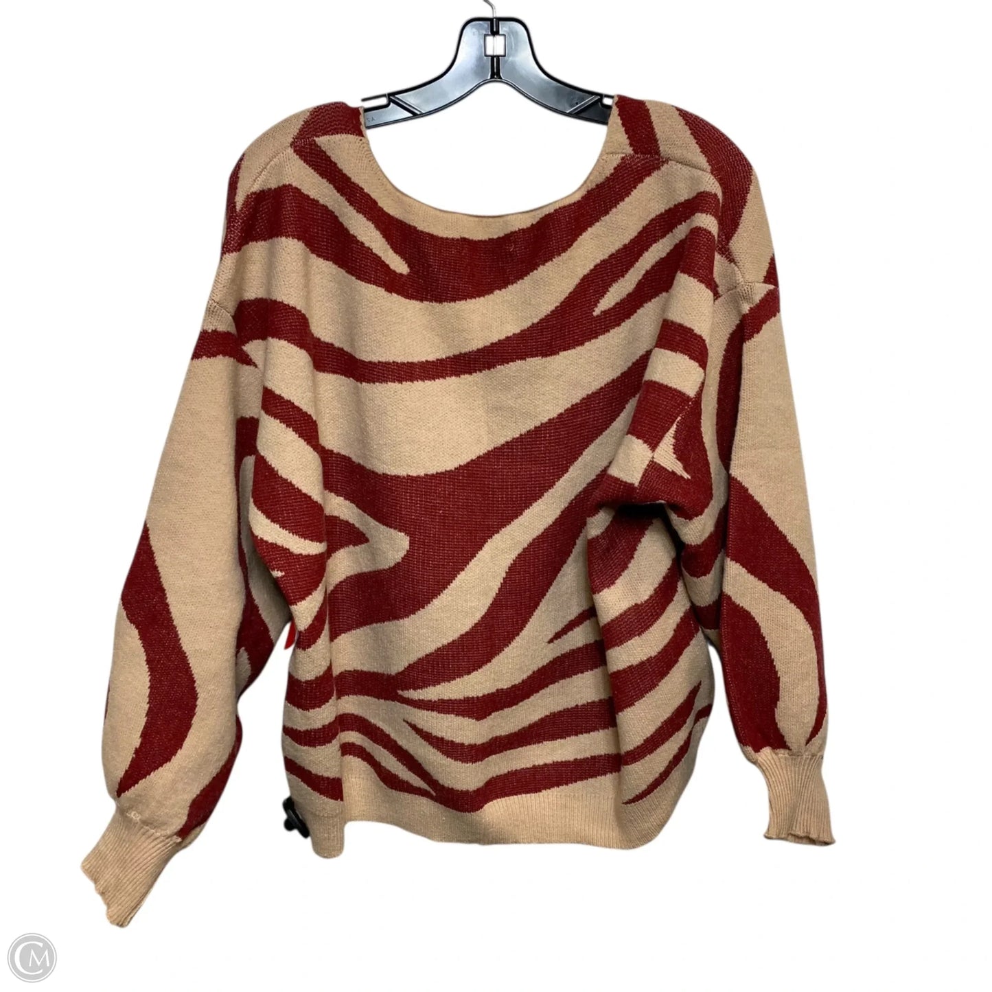 Sweater By Shein In Pink & Red, Size: 2x