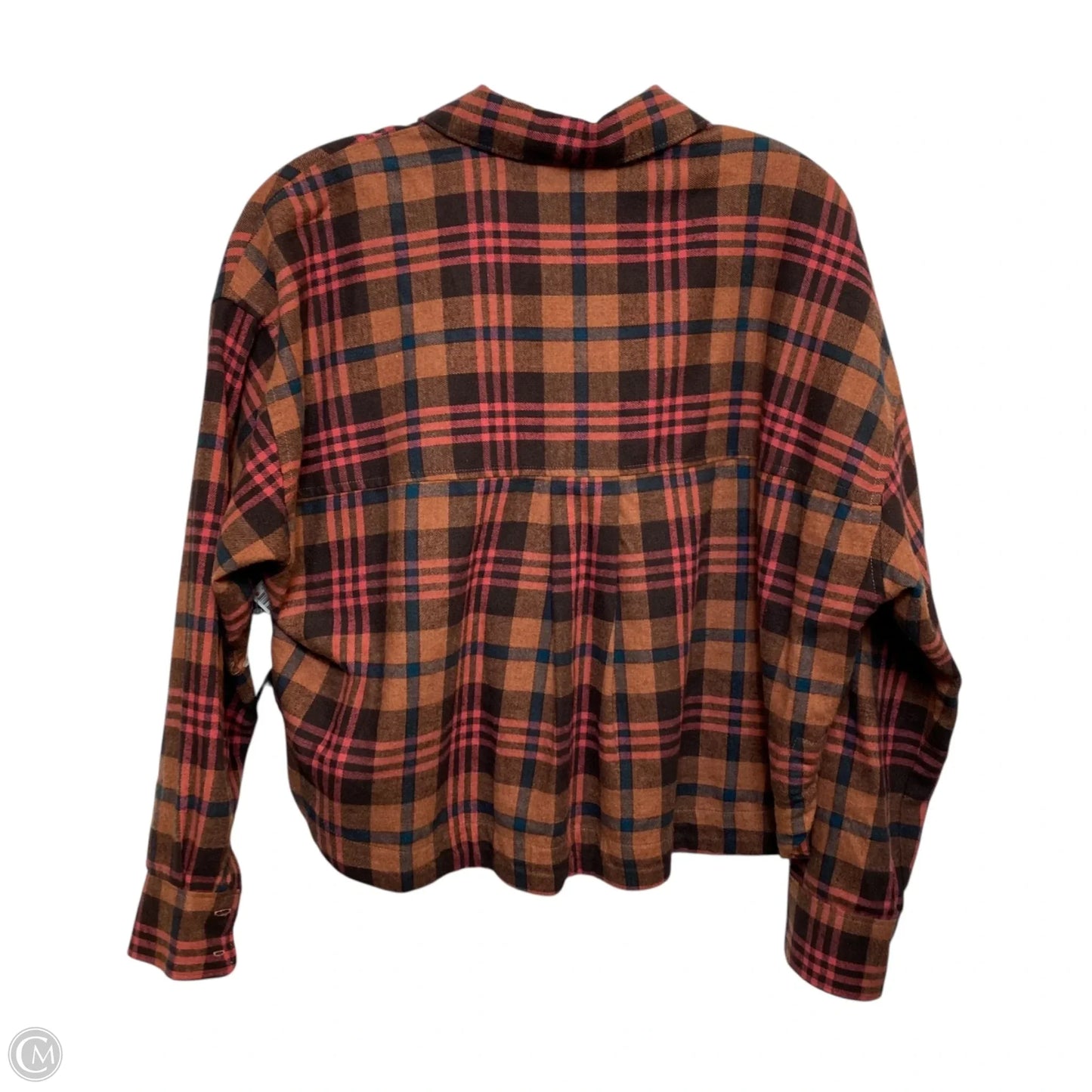 Top Long Sleeve By Madewell In Brown & Orange, Size: S