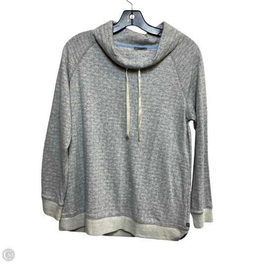 Top Long Sleeve By Talbots In Cream & Grey, Size: Mp