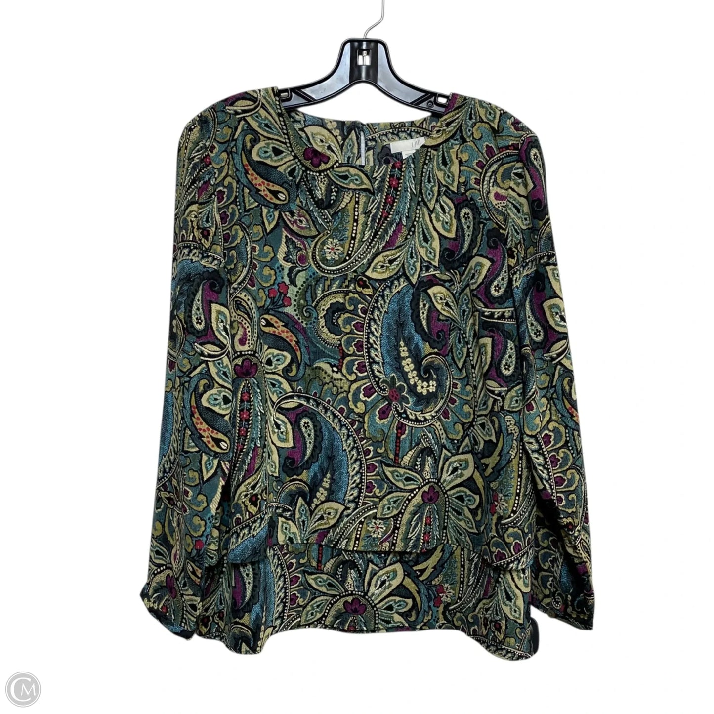 Top Long Sleeve By J. Jill In Grey, Size: Mp