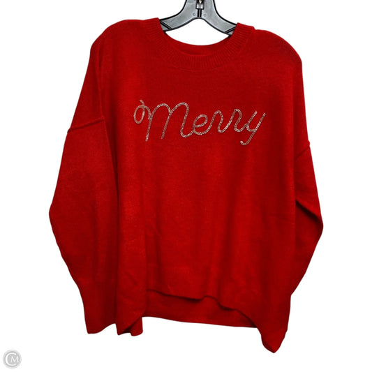 Sweater By Vince Camuto In Red, Size: Xl