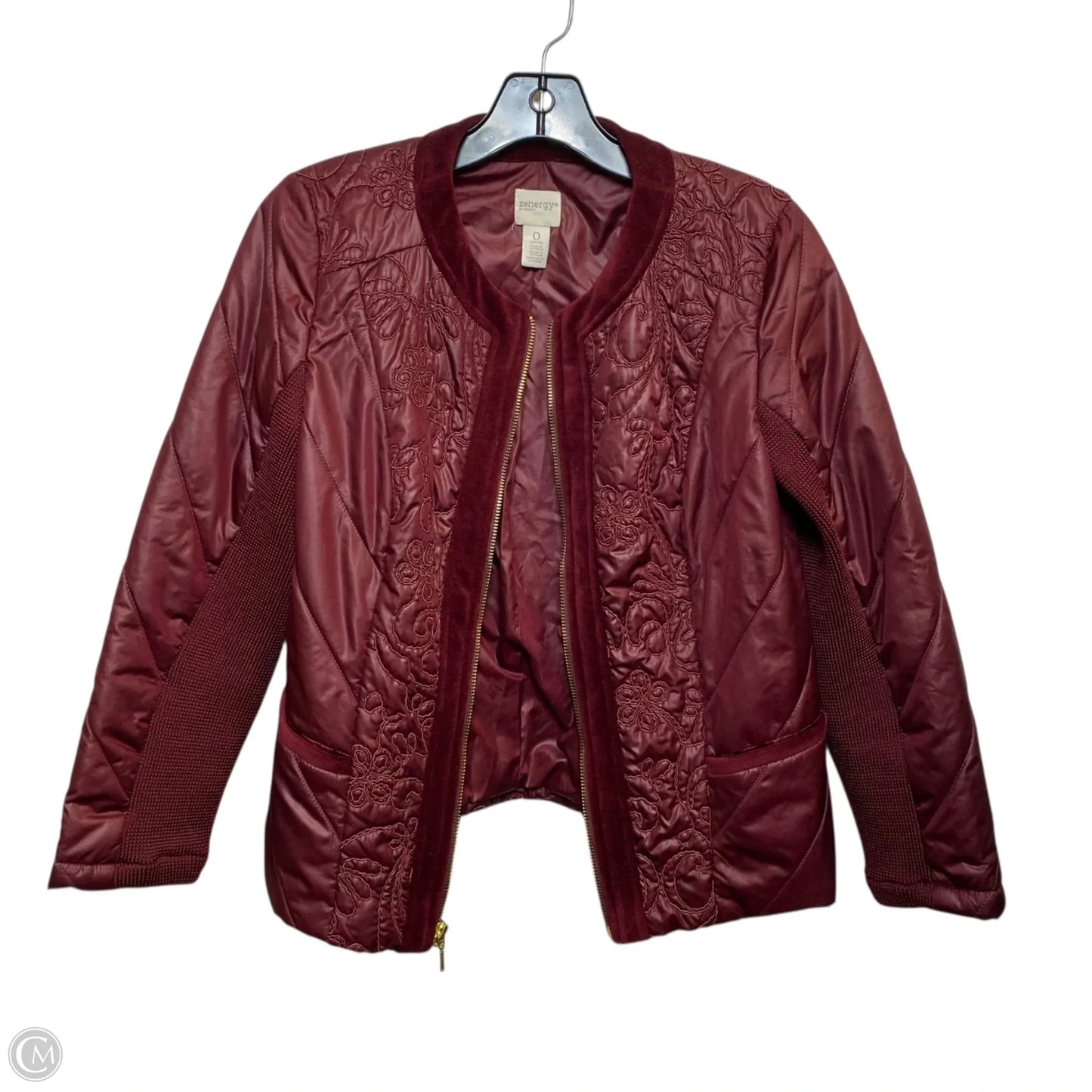 Jacket Puffer & Quilted By Chicos In Red, Size: Xs
