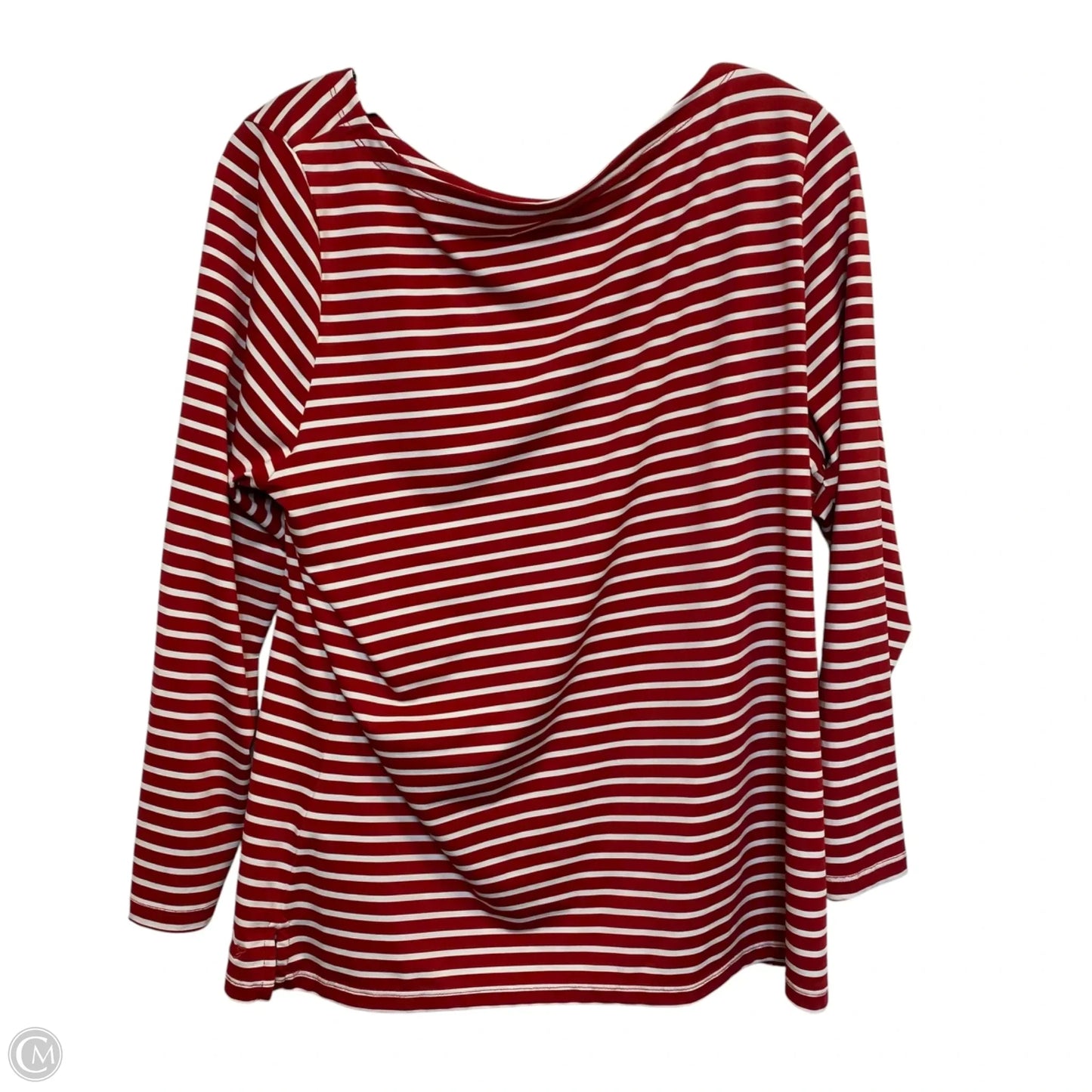 Top Long Sleeve Designer By Vineyard Vines In Red & White, Size: Xl