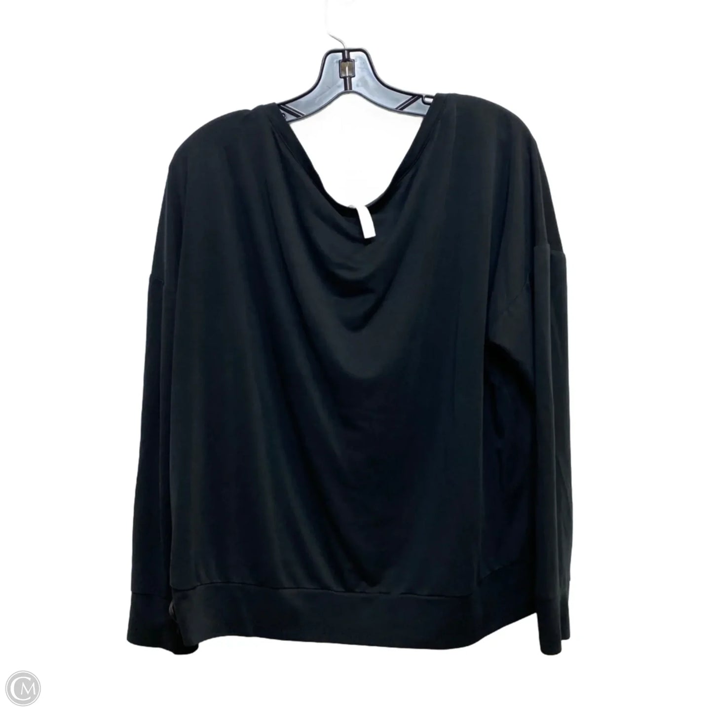 Athletic Top Long Sleeve Crewneck By Fabletics In Black, Size: L