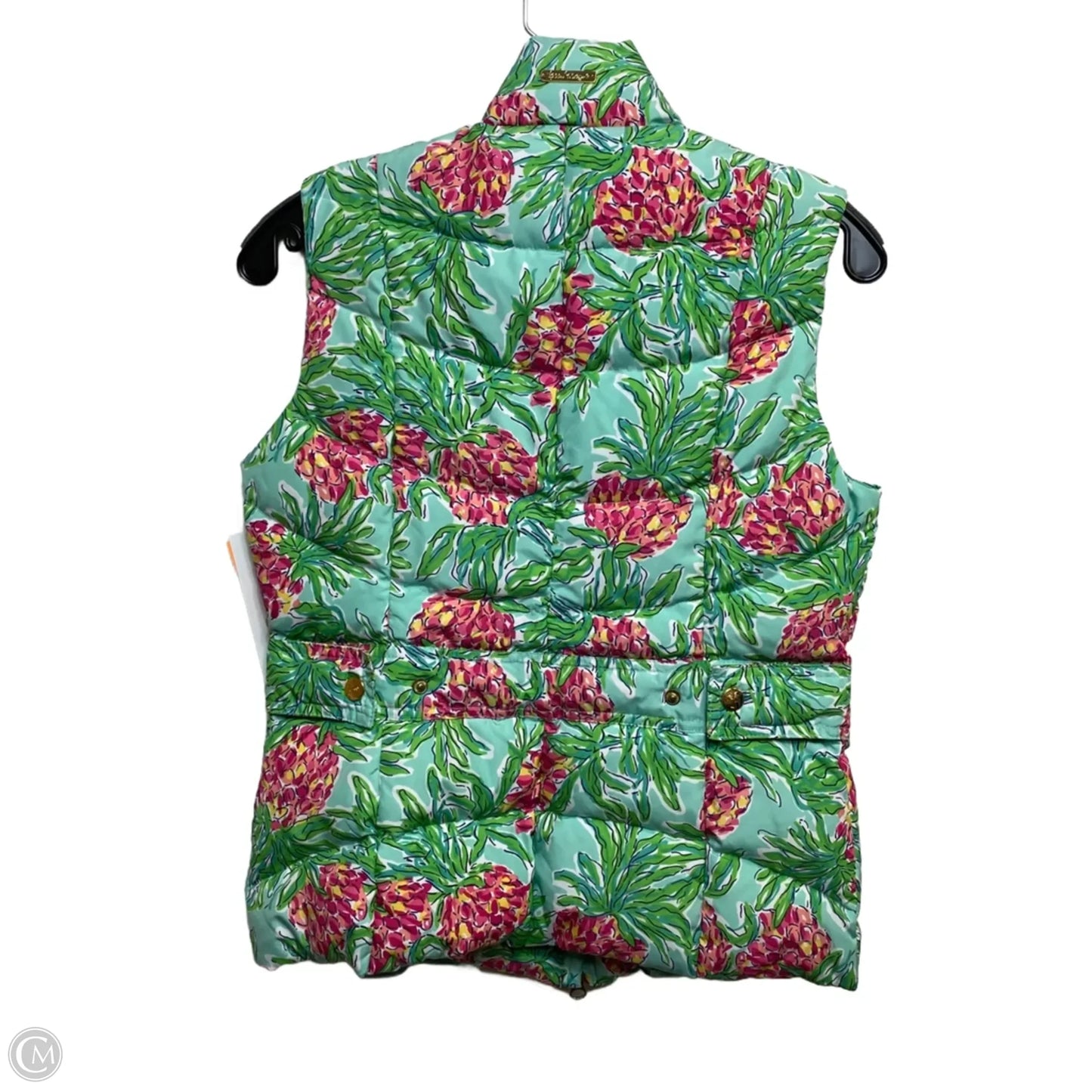 Vest Designer By Lilly Pulitzer In Green & Pink, Size: Xs