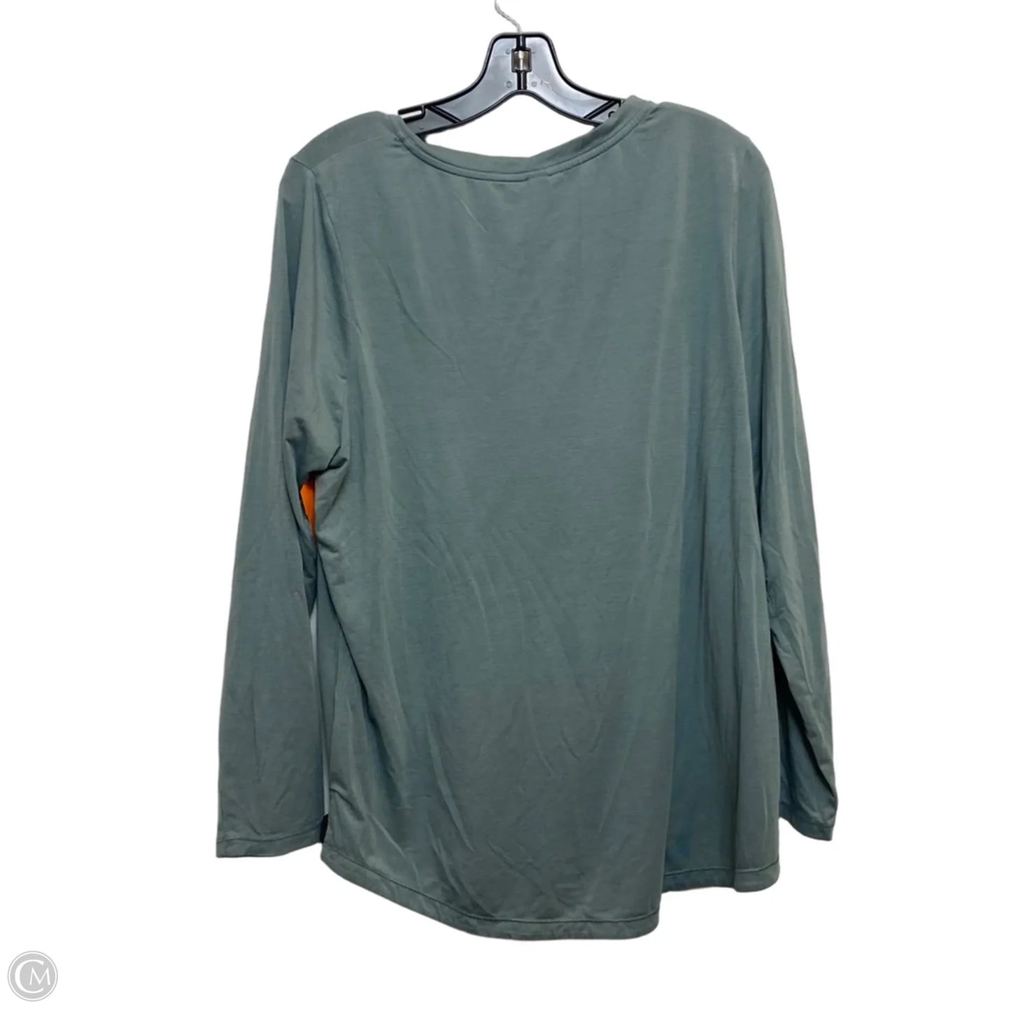 Athletic Top Long Sleeve Crewneck By Athleta In Green, Size: 1x
