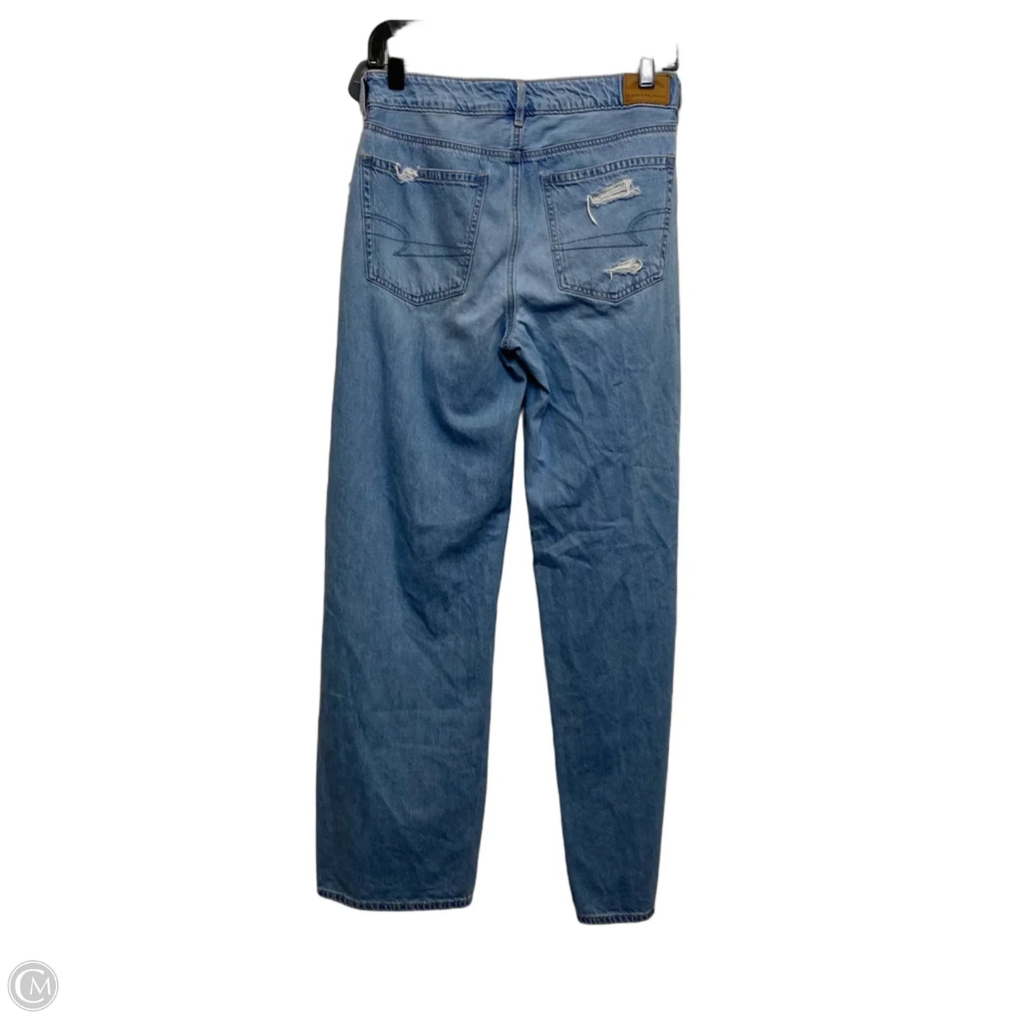 Jeans Straight By American Eagle In Blue Denim, Size: 2