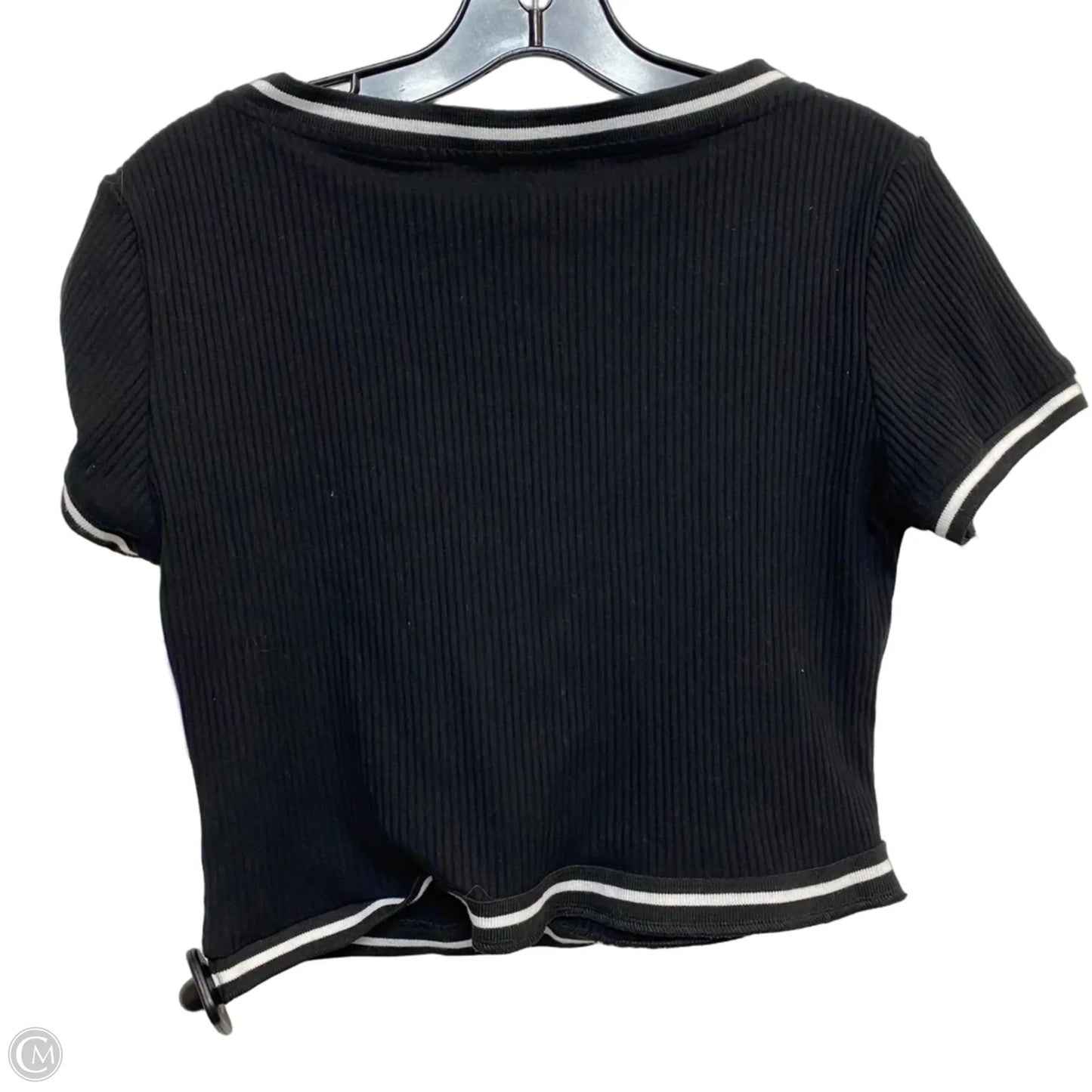 Top Short Sleeve By Shein In Black, Size: L