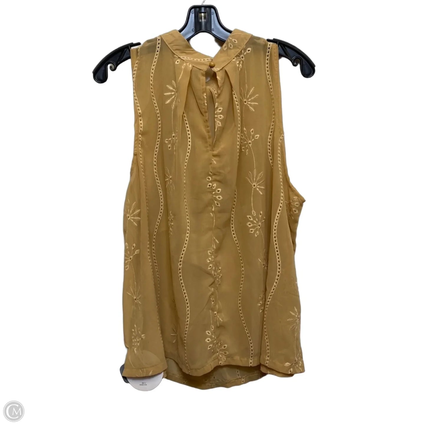 Top Sleeveless By Shein In Tan, Size: 3x