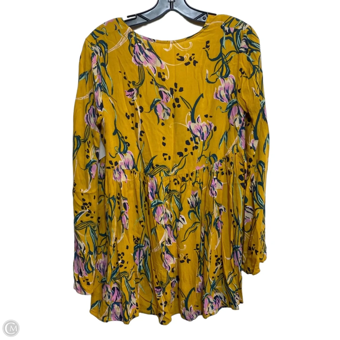 Top Long Sleeve By Free People In Yellow, Size: Xs