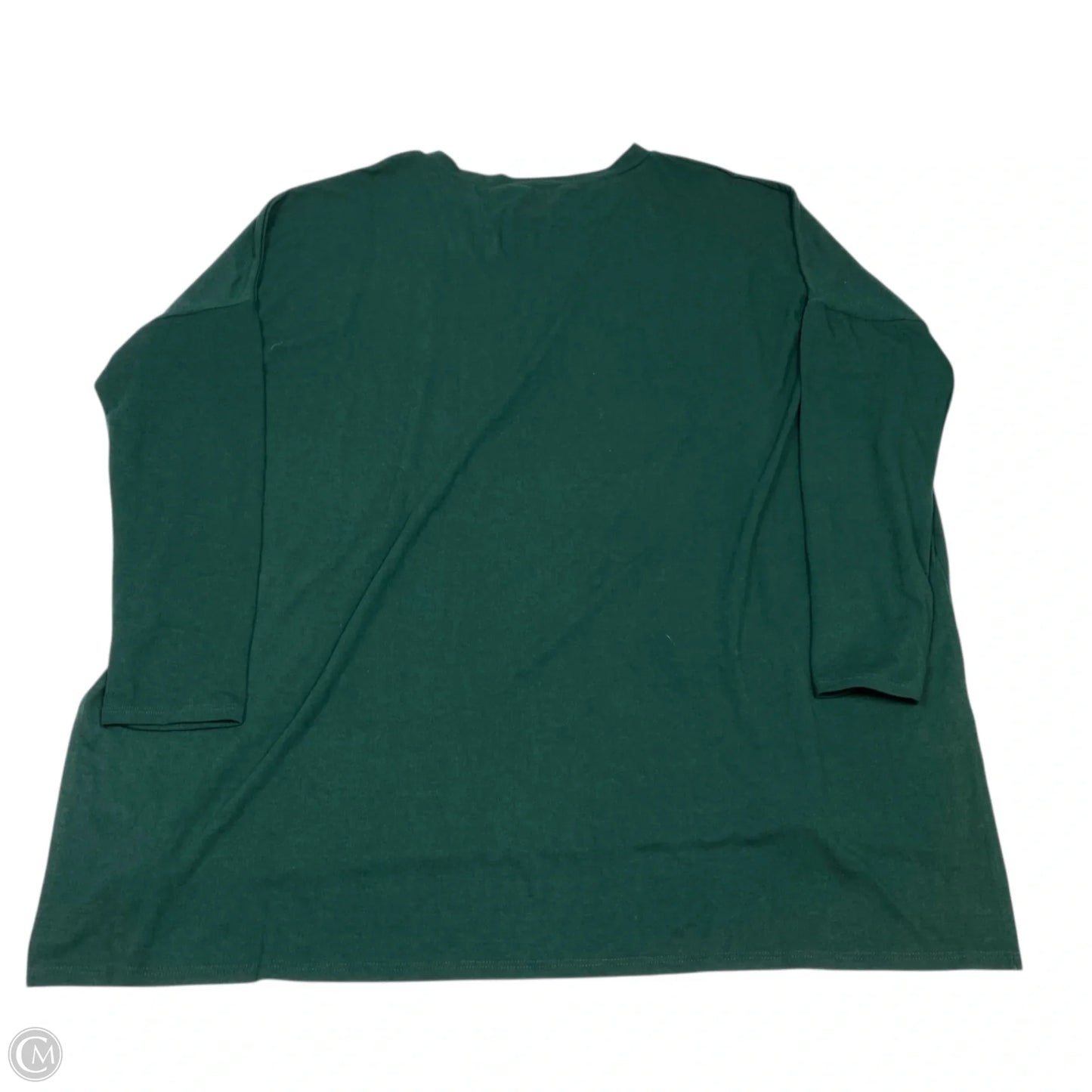 Top Long Sleeve By Zenana In Green, Size: 1x