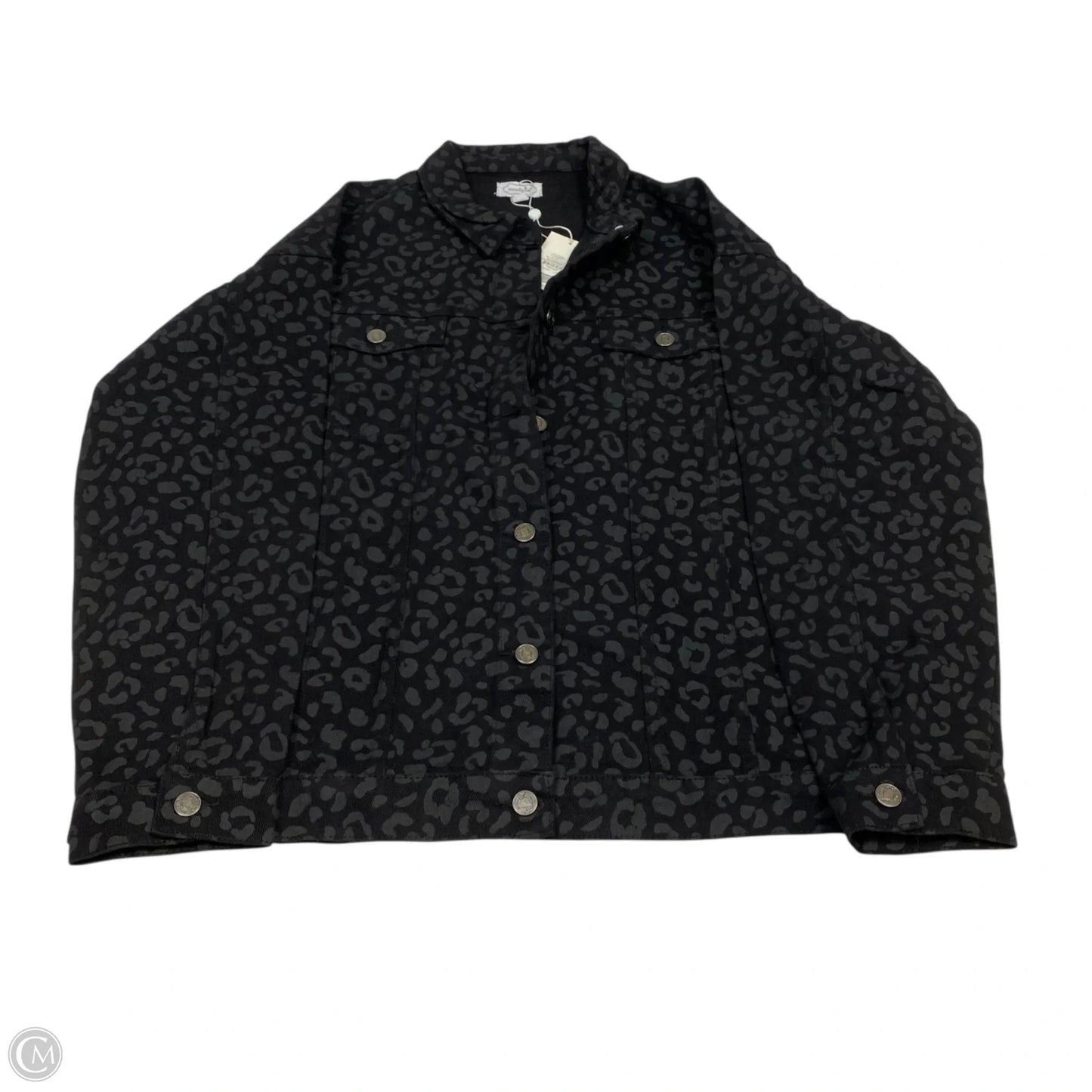 Jacket Denim By Mudpie In Black Denim, Size: L