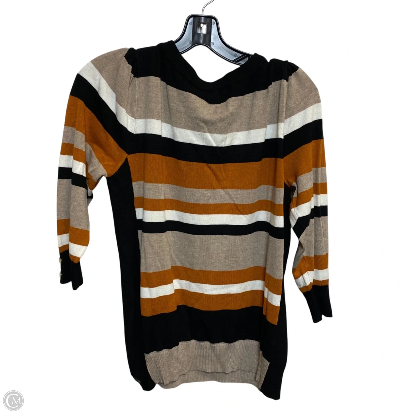 Top Long Sleeve By Joseph A. In Black & Brown, Size: L