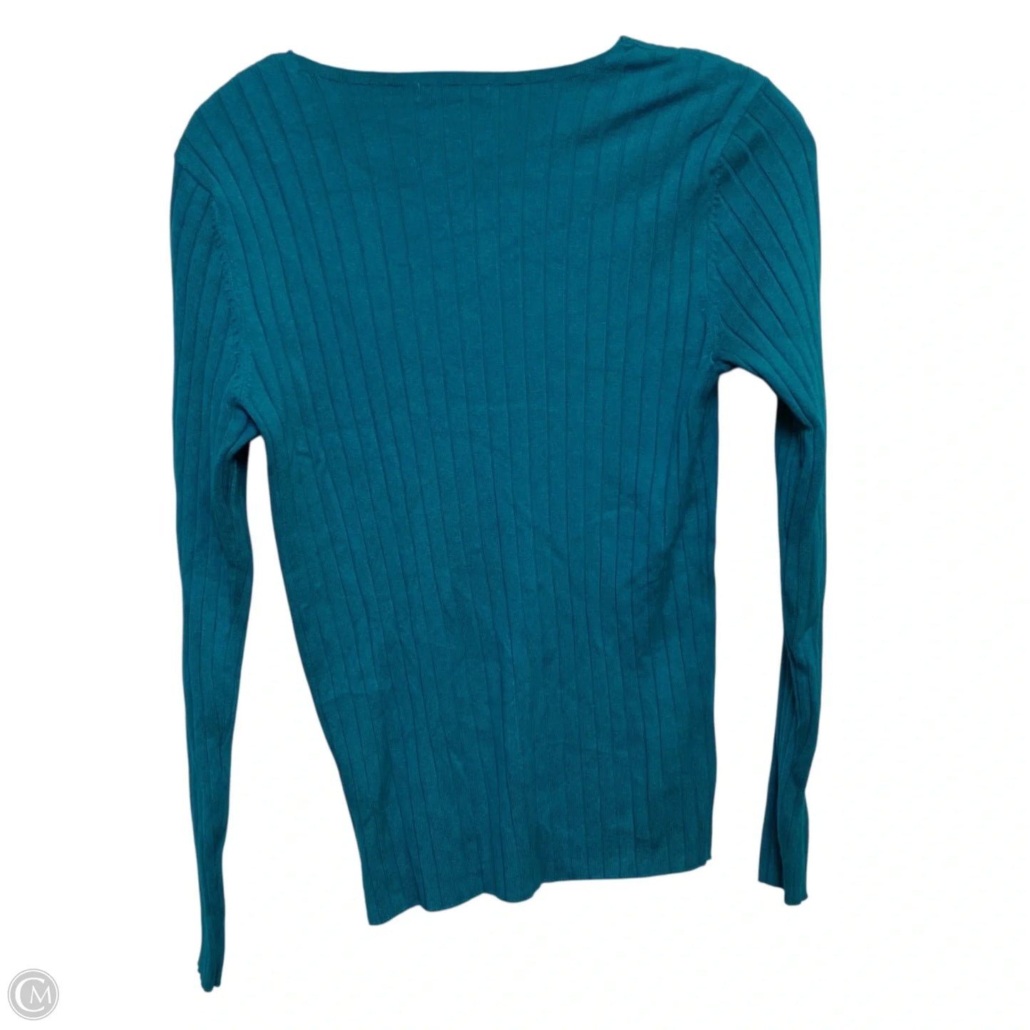 Top Long Sleeve By Cato In Teal, Size: M