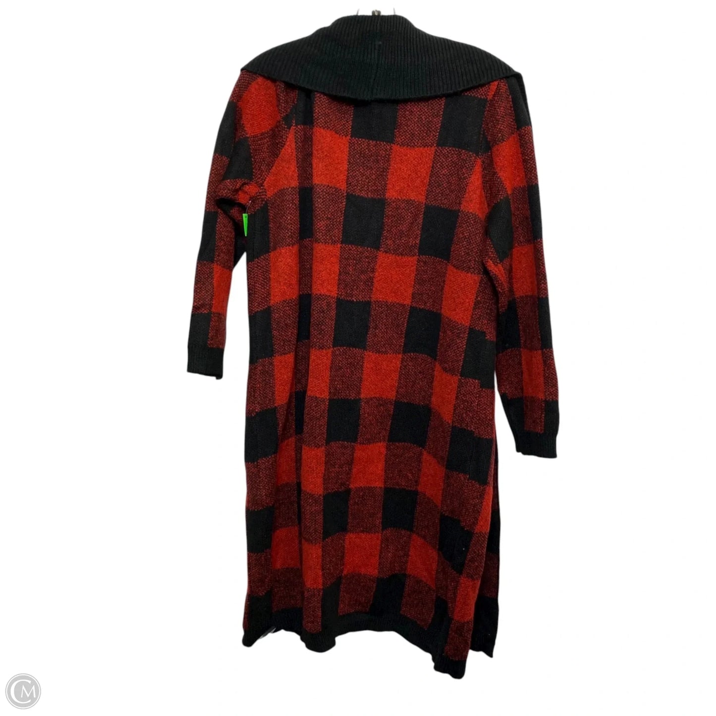 Sweater Cardigan By Maurices In Black & Red, Size: Xl