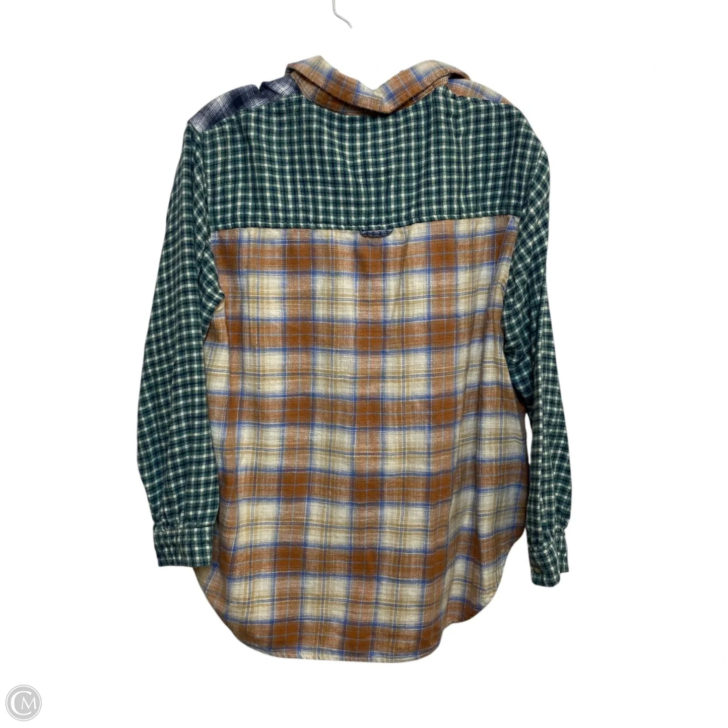 Top Long Sleeve By American Eagle In Blue & Green, Size: M